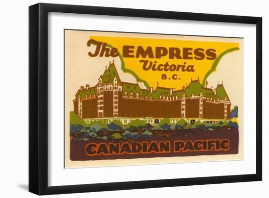 The Empress Luggage Label-null-Framed Giclee Print