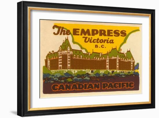 The Empress Luggage Label-null-Framed Giclee Print