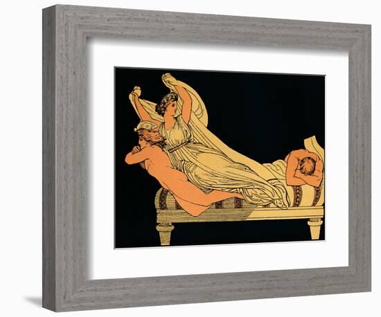 The Empty Joy That Dwells In the Dreams of the Night, 1880-Flaxman-Framed Giclee Print