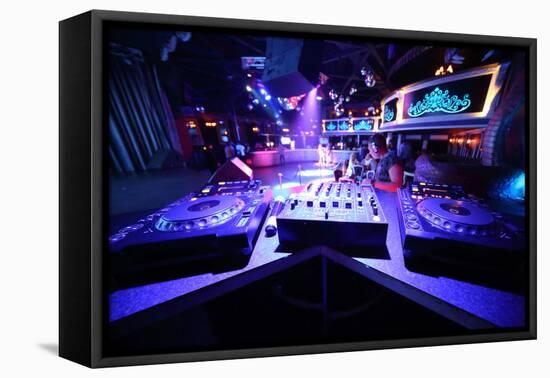 The Empty Space With Equipment For Dj Mixes Music-Paha_L-Framed Premier Image Canvas