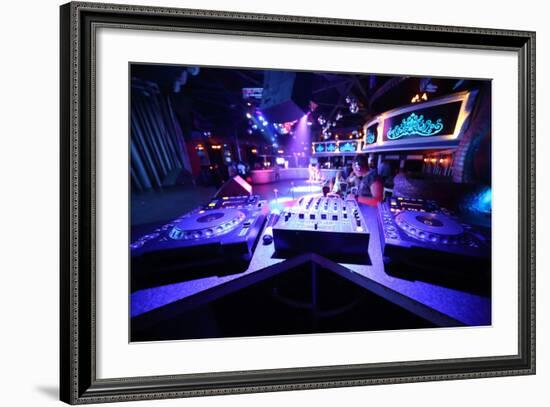 The Empty Space With Equipment For Dj Mixes Music-Paha_L-Framed Photographic Print