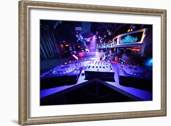 The Empty Space With Equipment For Dj Mixes Music-Paha_L-Framed Photographic Print