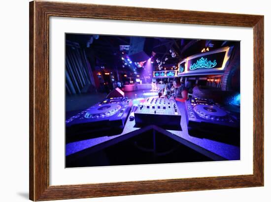 The Empty Space With Equipment For Dj Mixes Music-Paha_L-Framed Photographic Print