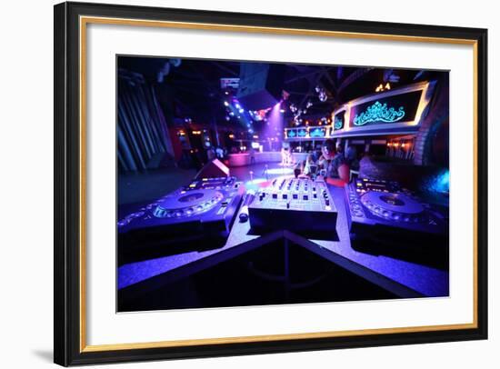 The Empty Space With Equipment For Dj Mixes Music-Paha_L-Framed Photographic Print