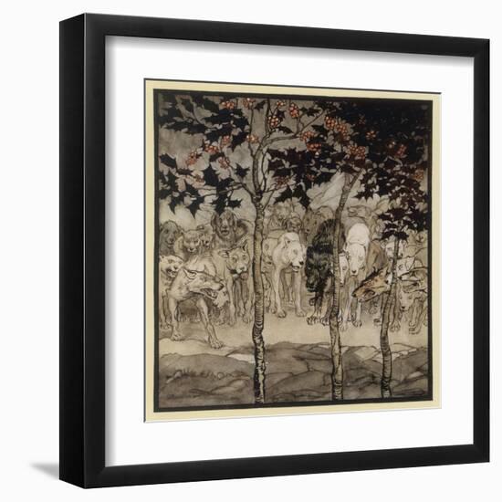 The Enchanted Cave-Arthur Rackham-Framed Art Print