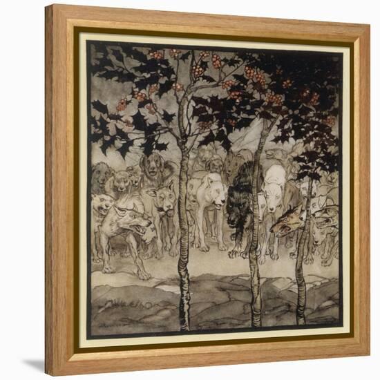 The Enchanted Cave-Arthur Rackham-Framed Stretched Canvas