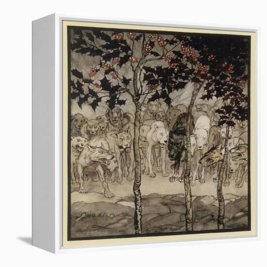 The Enchanted Cave-Arthur Rackham-Framed Stretched Canvas