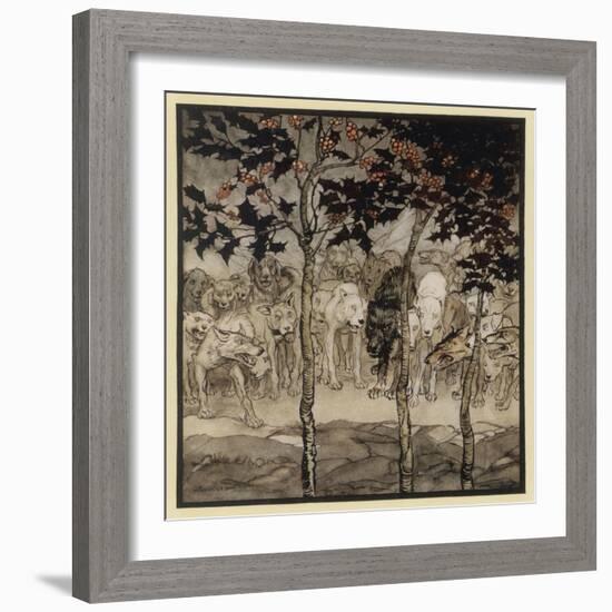 The Enchanted Cave-Arthur Rackham-Framed Art Print