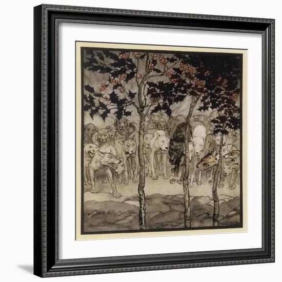 The Enchanted Cave-Arthur Rackham-Framed Art Print