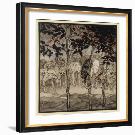 The Enchanted Cave-Arthur Rackham-Framed Art Print