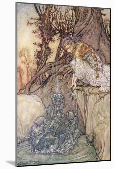 The Enchanted Goblet, c.1908-Arthur Rackham-Mounted Giclee Print