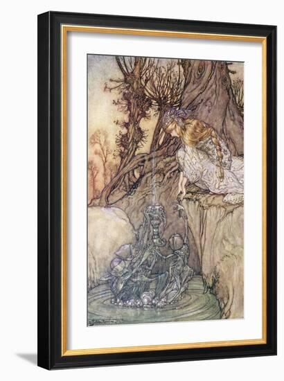 The Enchanted Goblet, c.1908-Arthur Rackham-Framed Giclee Print