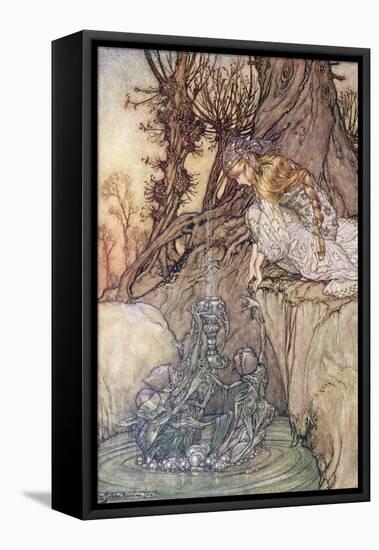 The Enchanted Goblet, c.1908-Arthur Rackham-Framed Premier Image Canvas