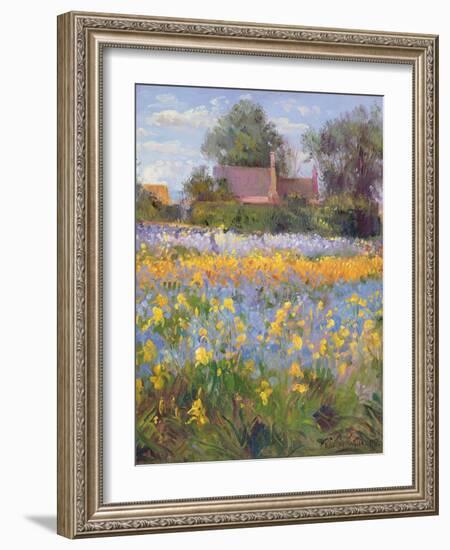 The Enclosed Cottages in the Iris Field-Timothy Easton-Framed Giclee Print