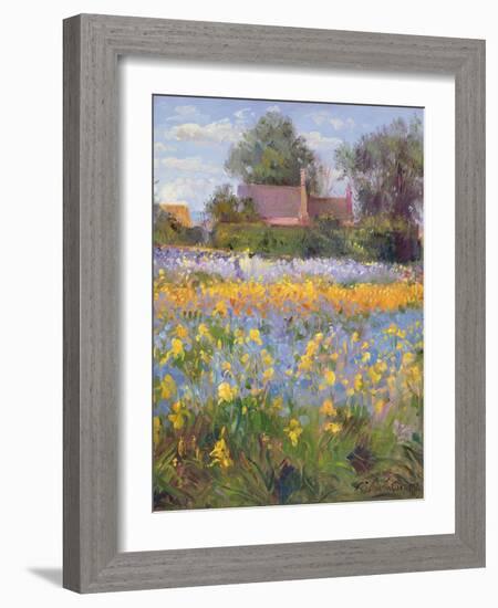 The Enclosed Cottages in the Iris Field-Timothy Easton-Framed Giclee Print