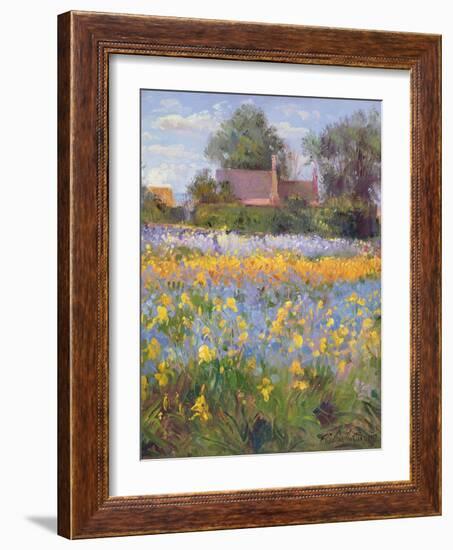 The Enclosed Cottages in the Iris Field-Timothy Easton-Framed Giclee Print