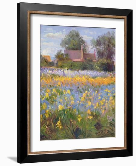 The Enclosed Cottages in the Iris Field-Timothy Easton-Framed Giclee Print