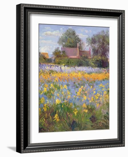 The Enclosed Cottages in the Iris Field-Timothy Easton-Framed Giclee Print