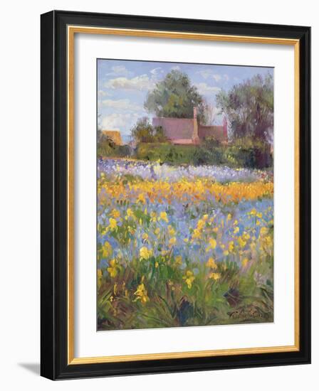 The Enclosed Cottages in the Iris Field-Timothy Easton-Framed Giclee Print