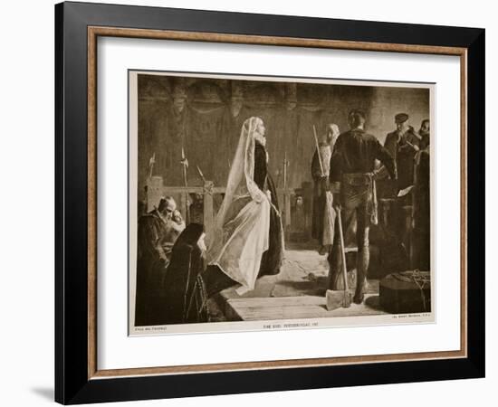 The End, Fotheringay, 1587, Illustration from 'Hutchinson's Story of the British Nation', C.1920-Robert Herdman-Framed Giclee Print