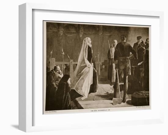 The End, Fotheringay, 1587, Illustration from 'Hutchinson's Story of the British Nation', C.1920-Robert Herdman-Framed Giclee Print