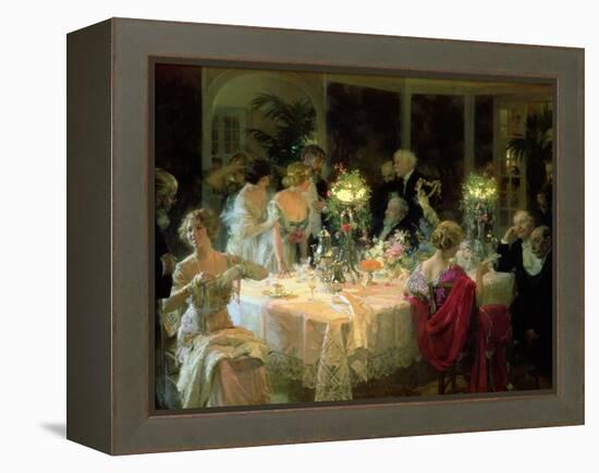 The End of Dinner, 1913-Jules-Alexandre Grn-Framed Premier Image Canvas