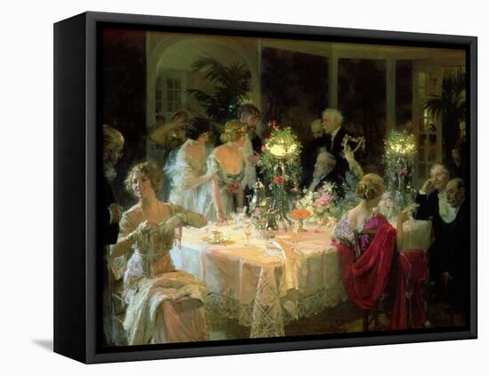 The End of Dinner, 1913-Jules-Alexandre Grn-Framed Premier Image Canvas