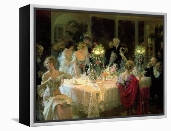 The End of Dinner, 1913-Jules-Alexandre Grn-Framed Premier Image Canvas