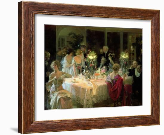 The End of Dinner, 1913-Jules-Alexandre Grn-Framed Giclee Print