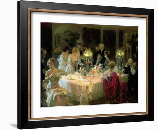 The End of Dinner, 1913-Jules-Alexandre Grn-Framed Giclee Print