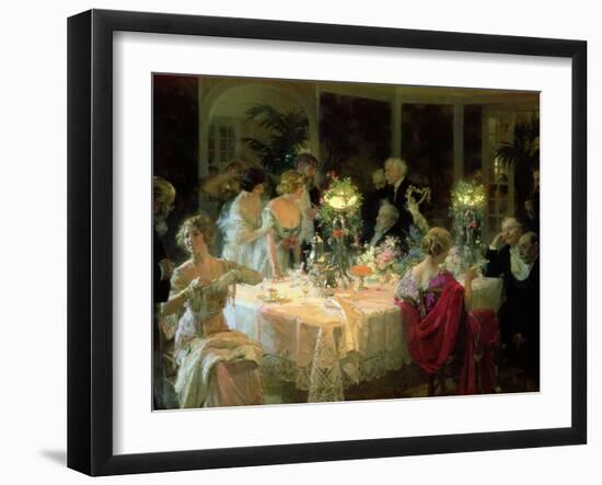 The End of Dinner, 1913-Jules-Alexandre Grn-Framed Giclee Print