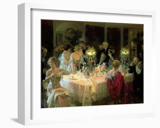 The End of Dinner, 1913-Jules-Alexandre Grn-Framed Giclee Print