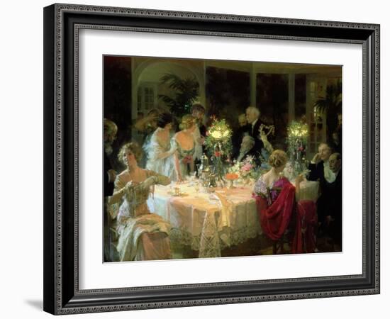 The End of Dinner, 1913-Jules-Alexandre Grn-Framed Giclee Print