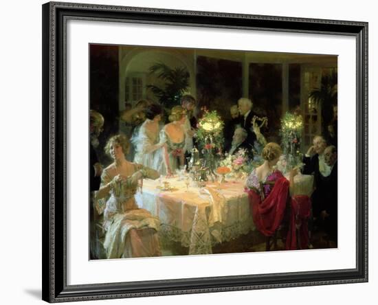 The End of Dinner, 1913-Jules-Alexandre Grn-Framed Giclee Print