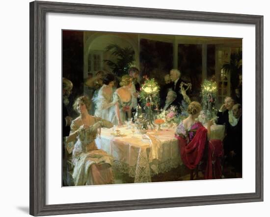 The End of Dinner, 1913-Jules-Alexandre Grn-Framed Giclee Print