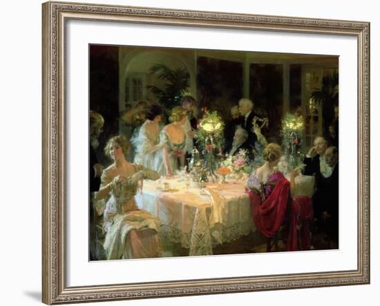 The End of Dinner, 1913-Jules-Alexandre Grn-Framed Giclee Print