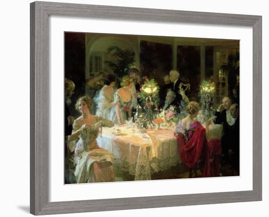 The End of Dinner, 1913-Jules-Alexandre Grn-Framed Giclee Print