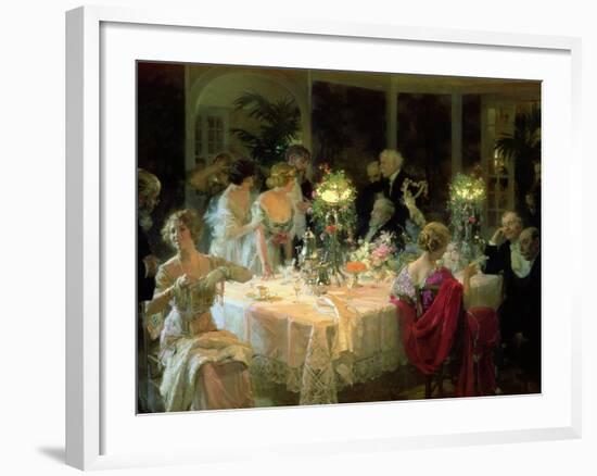 The End of Dinner, 1913-Jules-Alexandre Grn-Framed Giclee Print