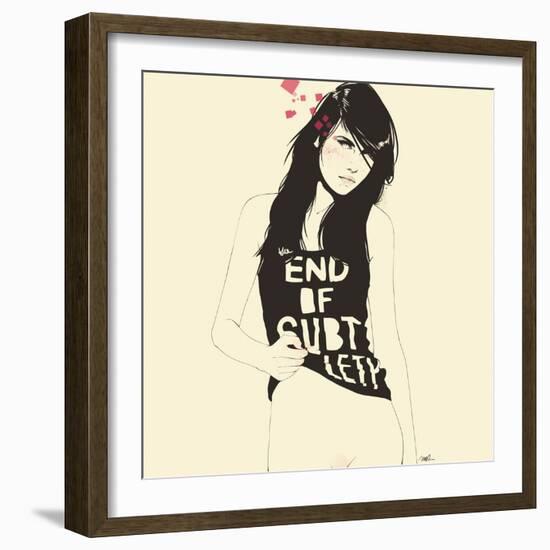 The end of Subtlety-Manuel Rebollo-Framed Art Print