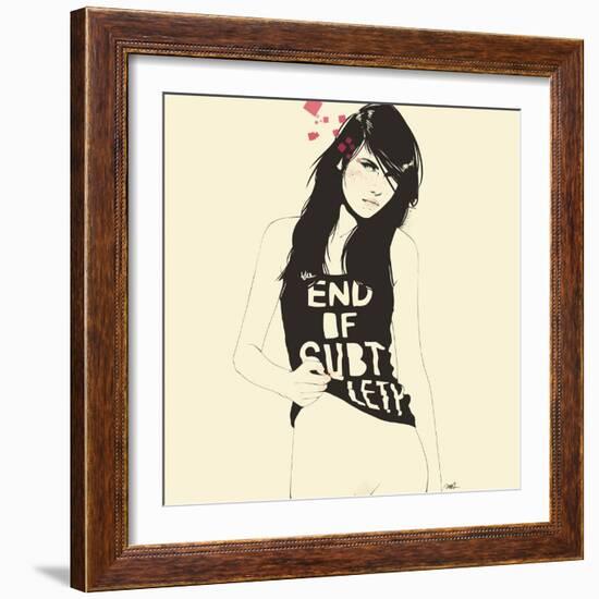 The end of Subtlety-Manuel Rebollo-Framed Art Print