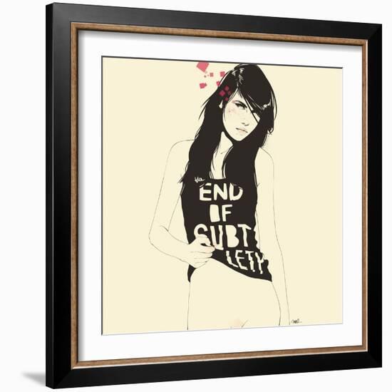 The end of Subtlety-Manuel Rebollo-Framed Art Print