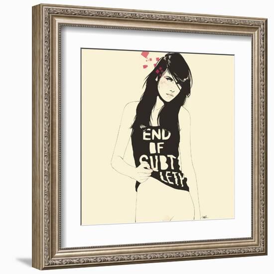 The end of Subtlety-Manuel Rebollo-Framed Art Print