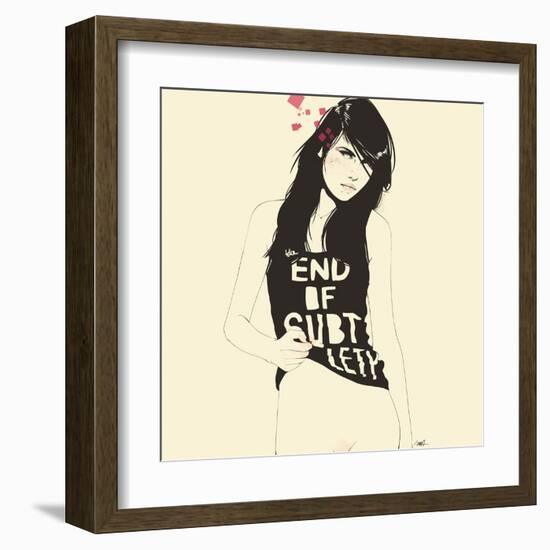 The end of Subtlety-Manuel Rebollo-Framed Art Print