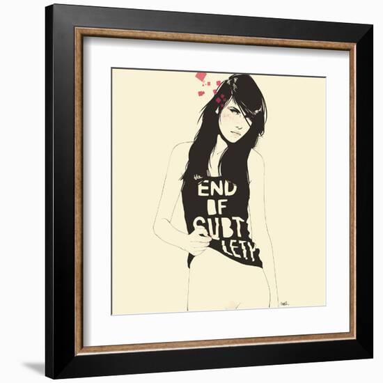 The end of Subtlety-Manuel Rebollo-Framed Art Print