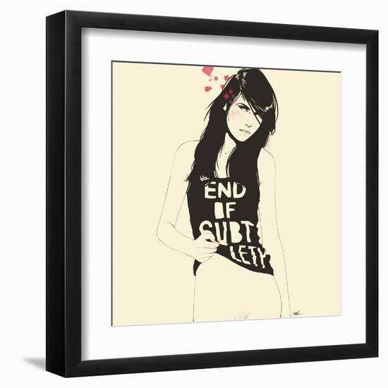 The end of Subtlety-Manuel Rebollo-Framed Art Print