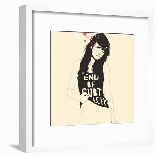 The end of Subtlety-Manuel Rebollo-Framed Art Print