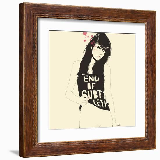 The end of Subtlety-Manuel Rebollo-Framed Art Print