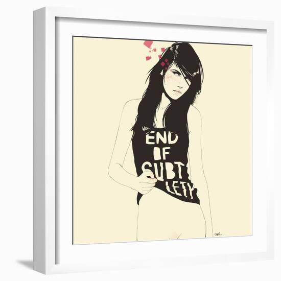 The end of Subtlety-Manuel Rebollo-Framed Art Print