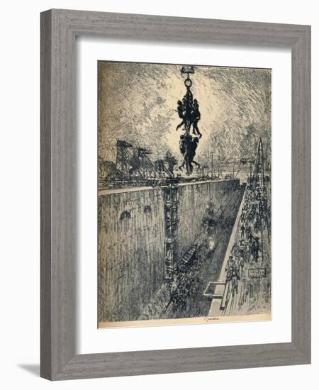 'The End of the Day-Gatun Lock', 1912-Joseph Pennell-Framed Giclee Print