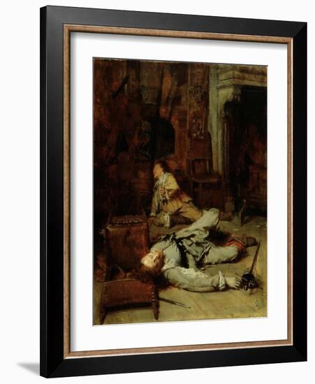 The End of the Game of Cards, 1865-Jean-Louis Ernest Meissonier-Framed Giclee Print